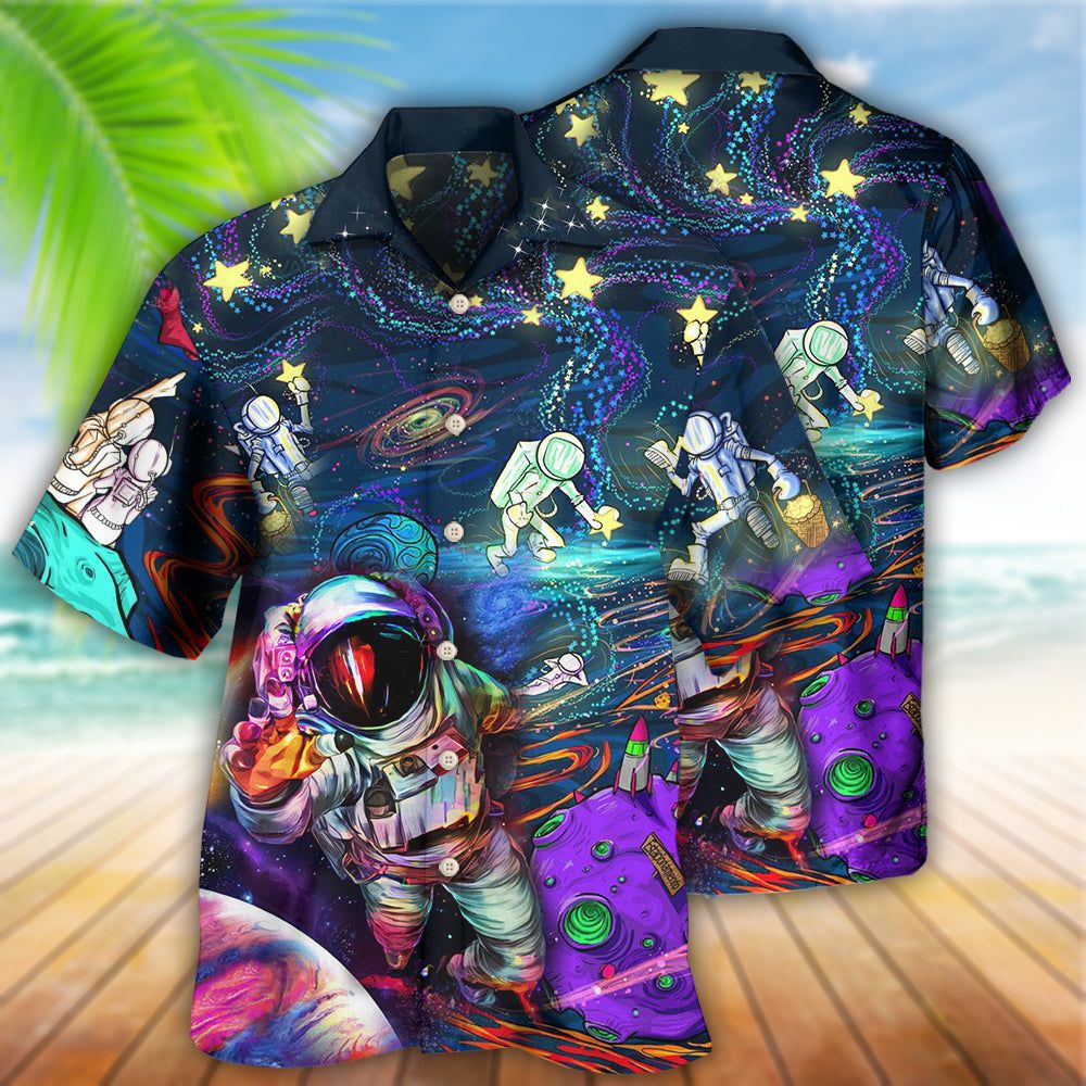 Hippie Peace Life In To The Galaxy Sky Hawaiian Shirt