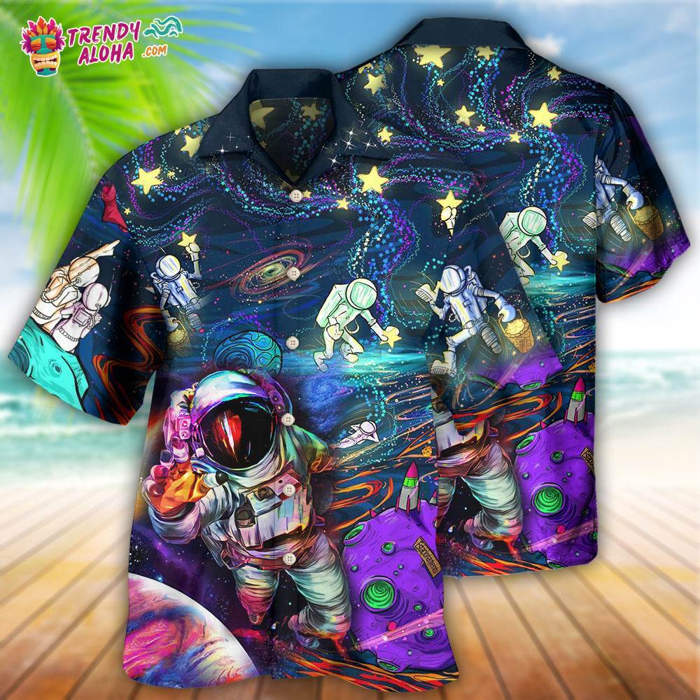 Hippie Peace Life In To The Galaxy Sky Hawaiian Shirt – Trendy Aloha