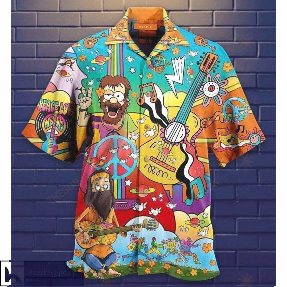 Hippie Peace Lifestyle Eloquently Embodied on Hawaiian Shirt