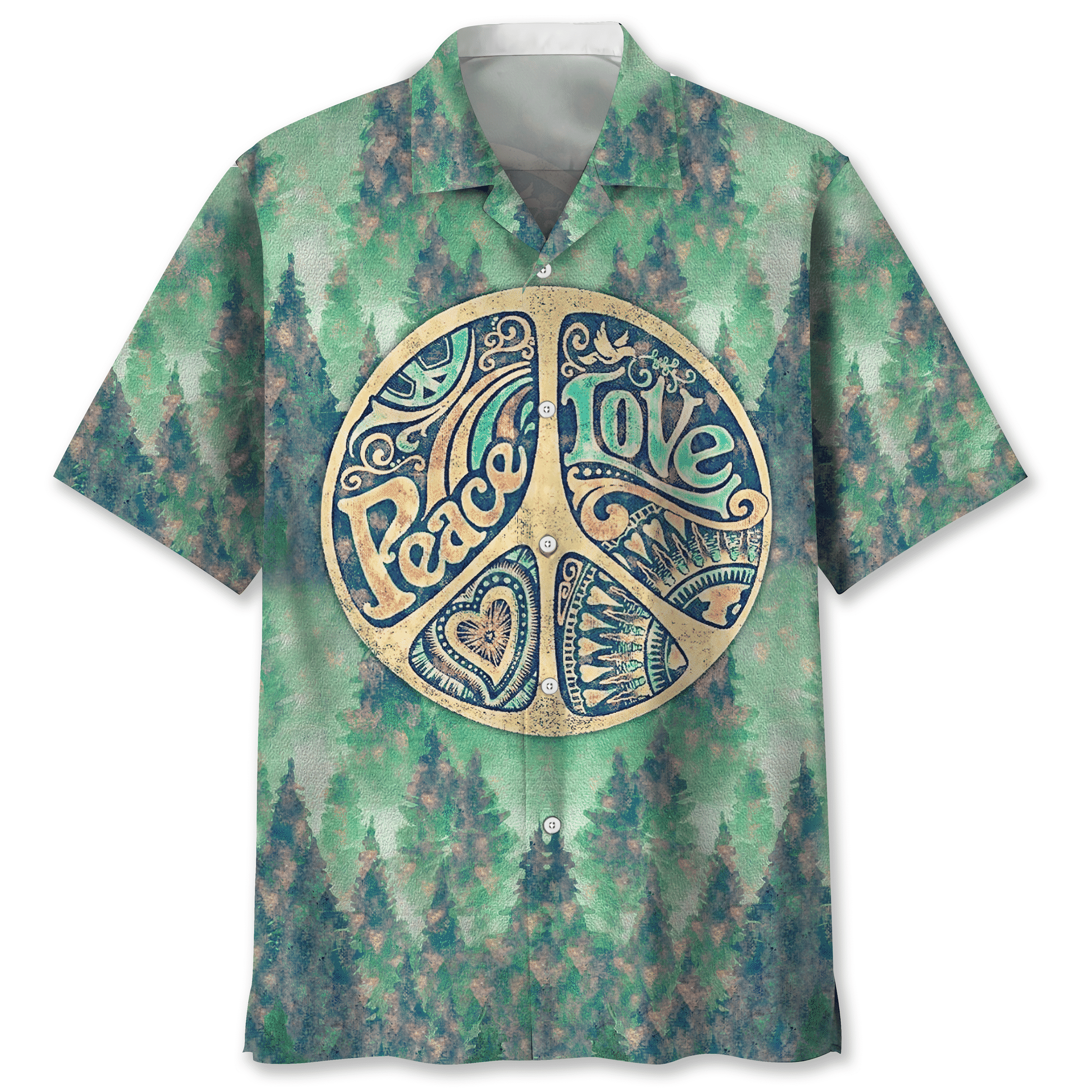 Hippie Peace Trendy Hawaiian Shirt
