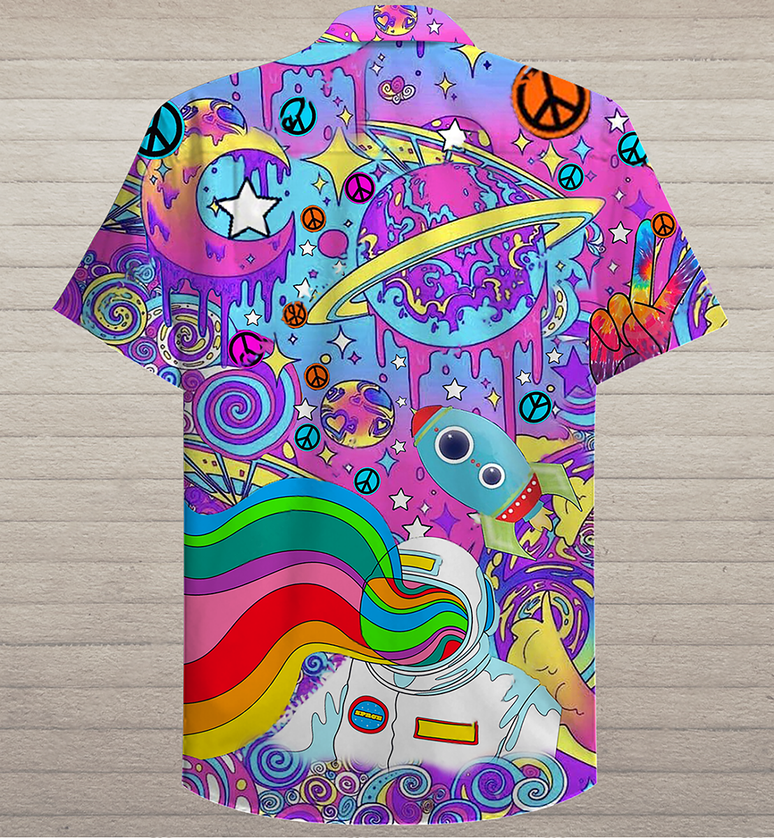 Hippie Planet Peace The Colorful Of Life Hawaiian Shirt