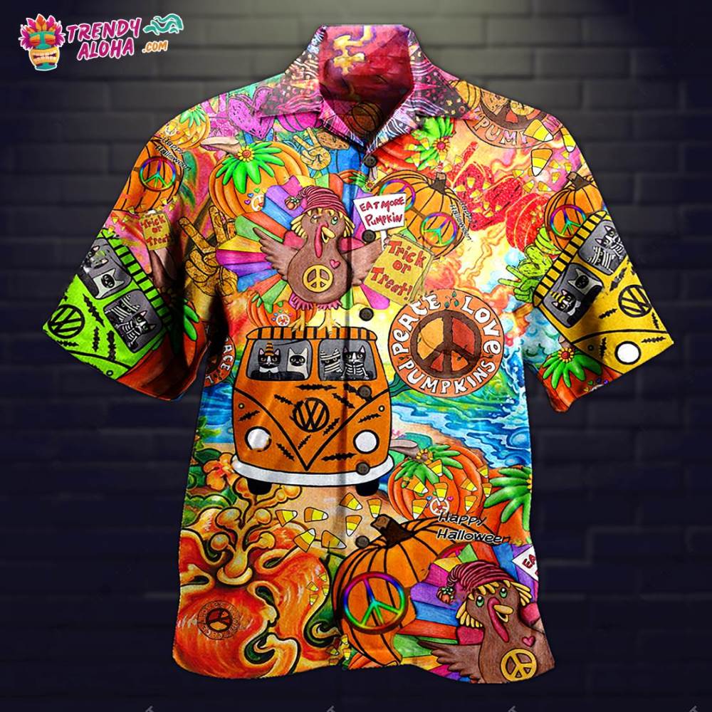 Hippie Pumpkins Mix Color Hawaiian Shirt – Trendy Aloha