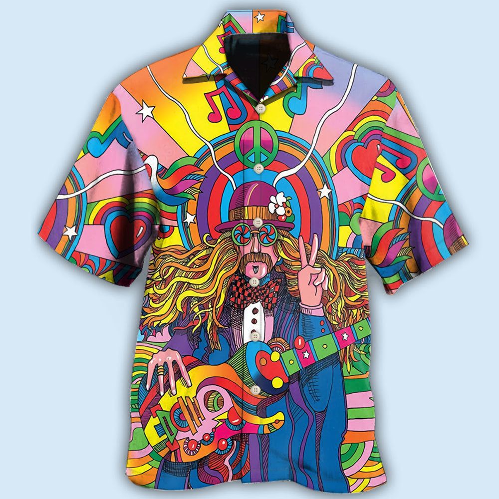 Hippie Rock Music Hawaiian Shirt