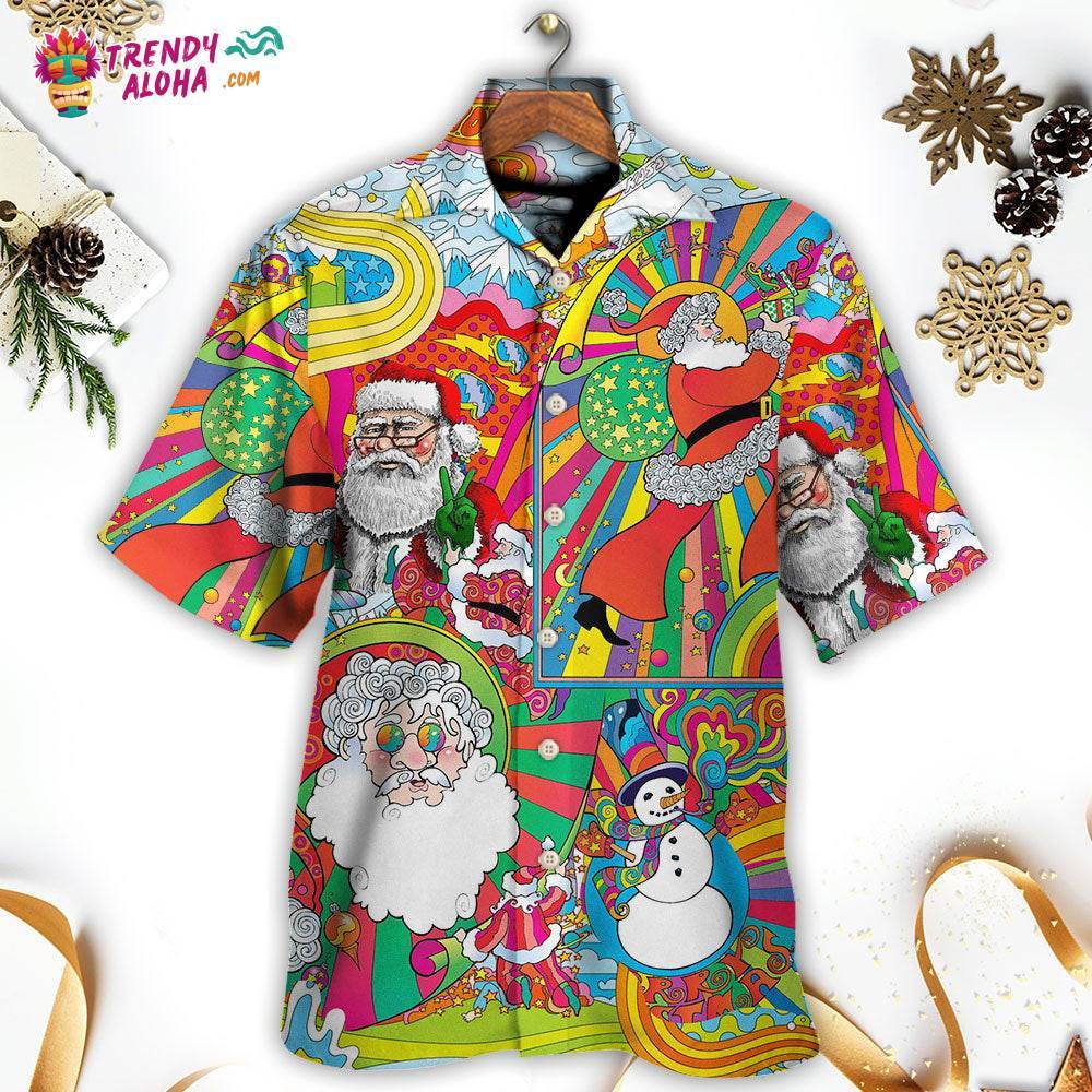 Hippie Santa Merry Xmas Hawaiian Shirt – Trendy Aloha