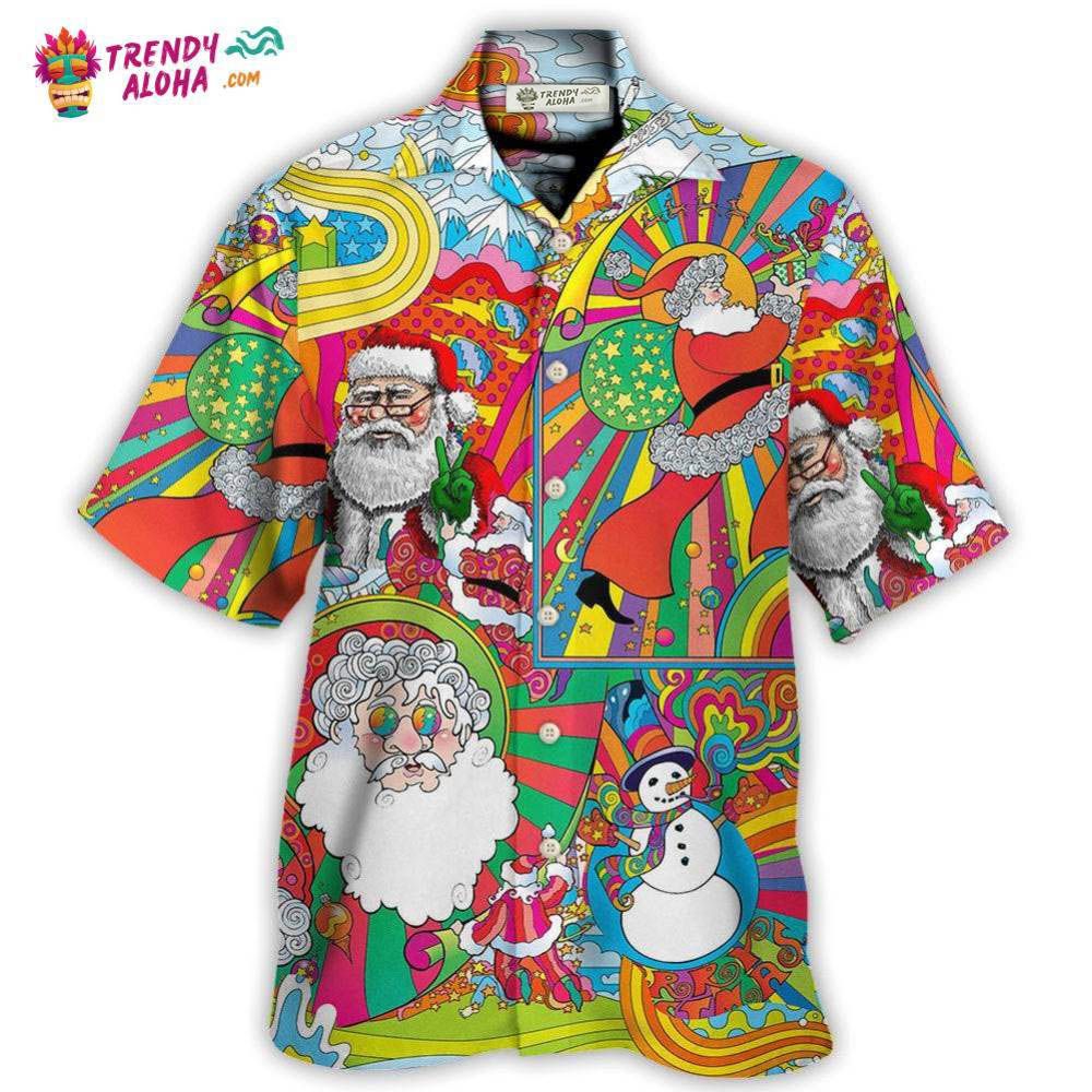 Hippie Santa Merry Xmas Hawaiian Shirt – Trendy Aloha