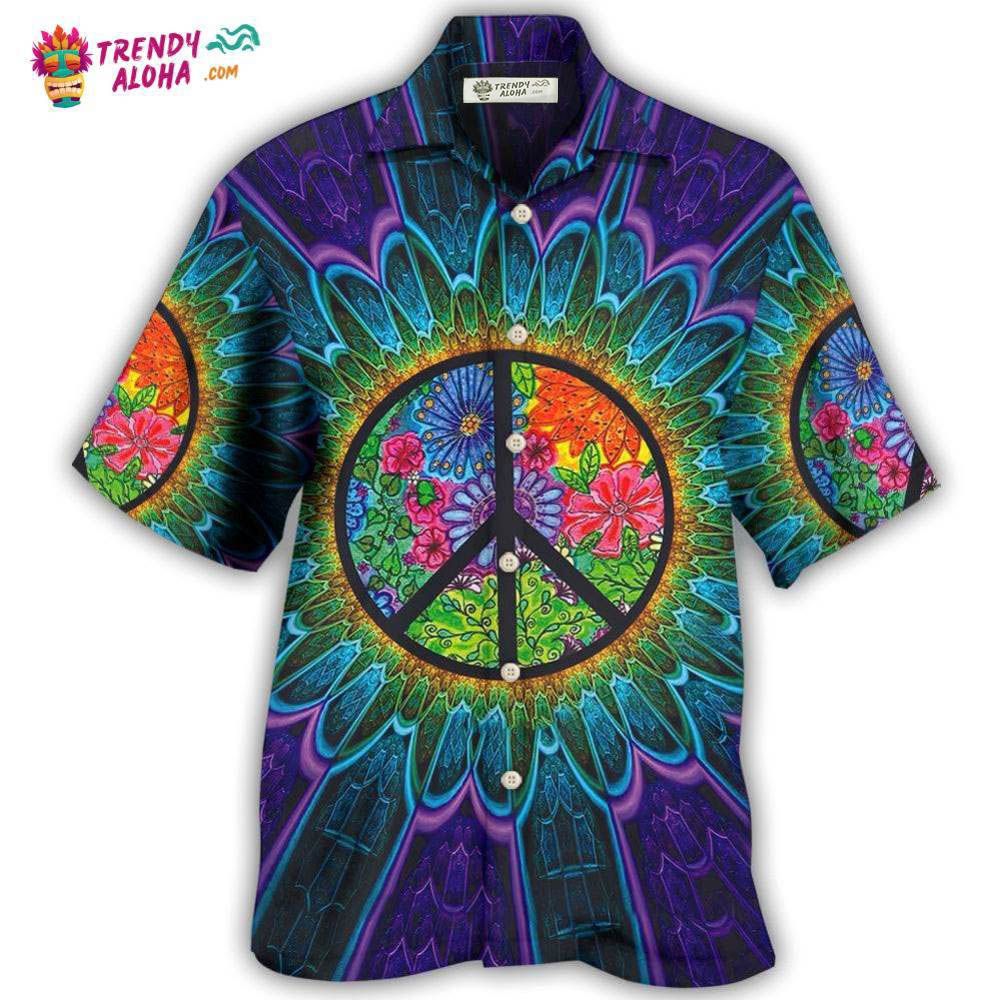 Hippie Sign Style Lover Hippie Hawaiian Shirt – Trendy Aloha Hippie Sign Style Lover Hippie Hawaiian Shirt – Trendy Aloha