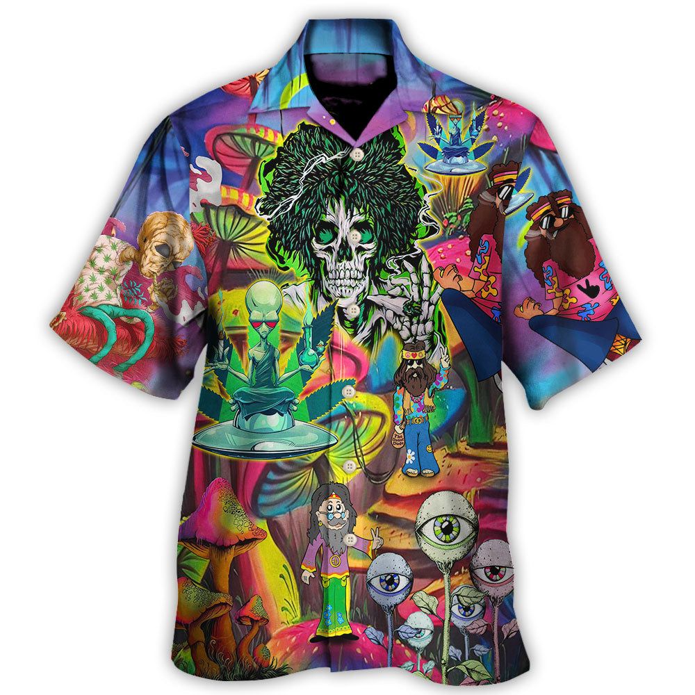 Hippie Skull Cool Life Hawaiian Shirt