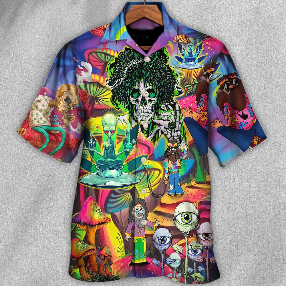 Hippie Skull Cool Life Hawaiian Shirt