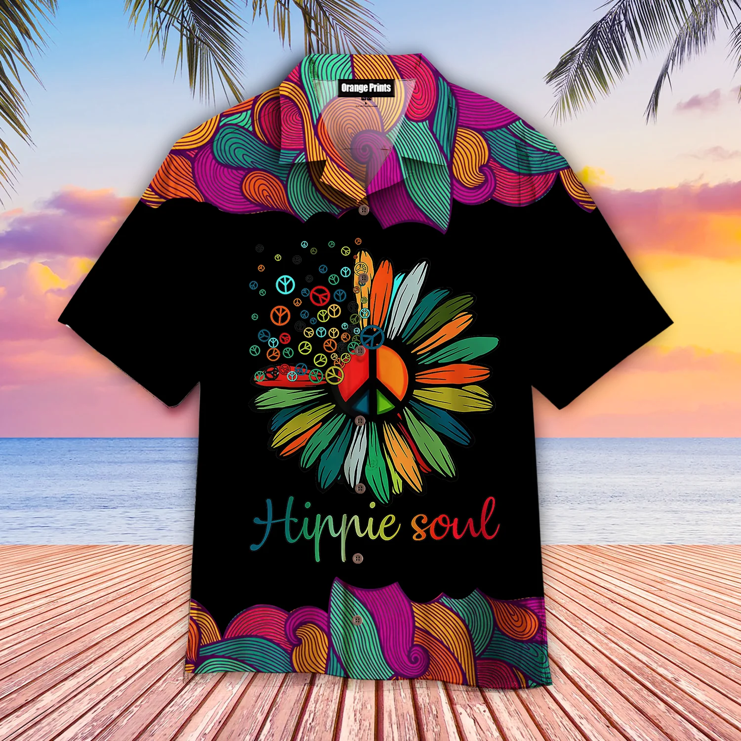 Hippie Soul in Floral Hawaiian Island Shirt