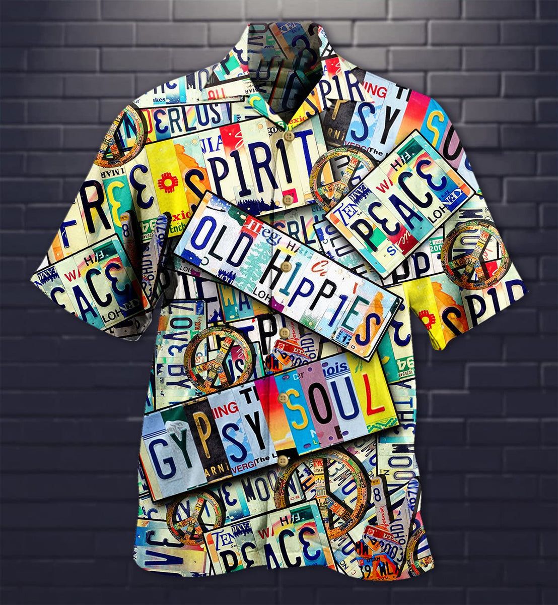 Hippie Spirit Peace Old Style Hawaiian Shirt