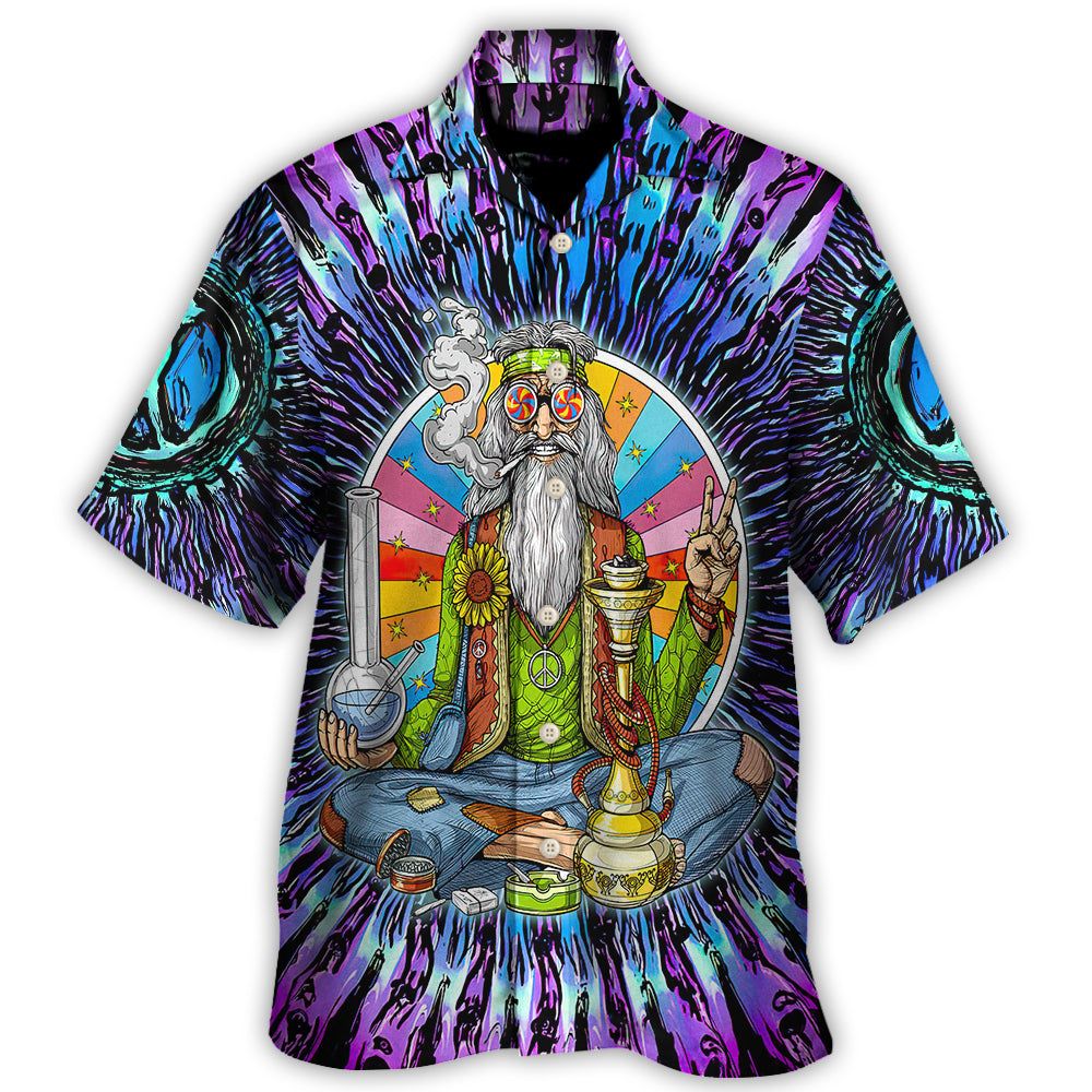 Hippie Stoner Peace Love Hawaiian Shirt
