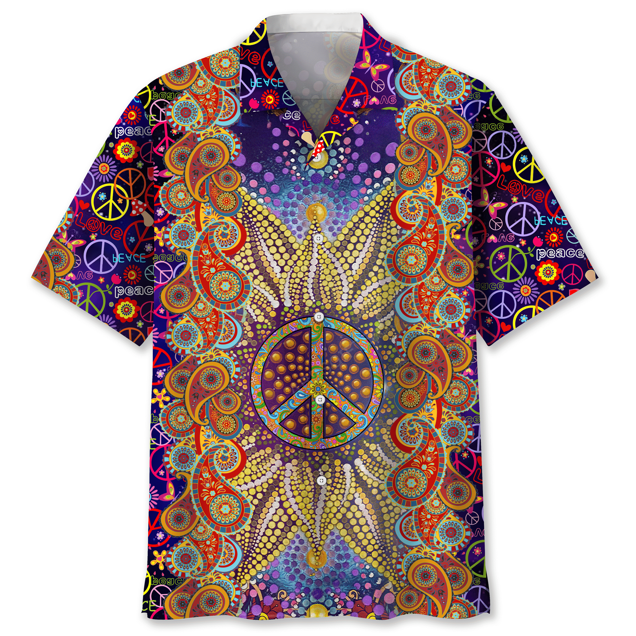 Hippie Sun Trendy Hawaiian Shirt
