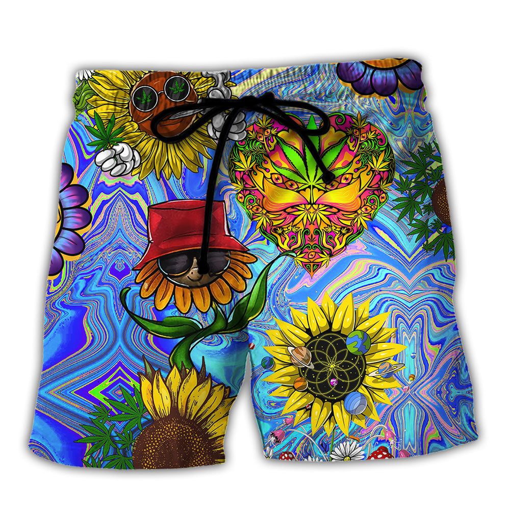 Hippie Sunflowers Stay Trippy Little Hippie Trendy Aloha Hawaiian Beach Shorts Hippie Sunflowers Stay Trippy Little Hippie Trendy Aloha Hawaiian Beach Shorts