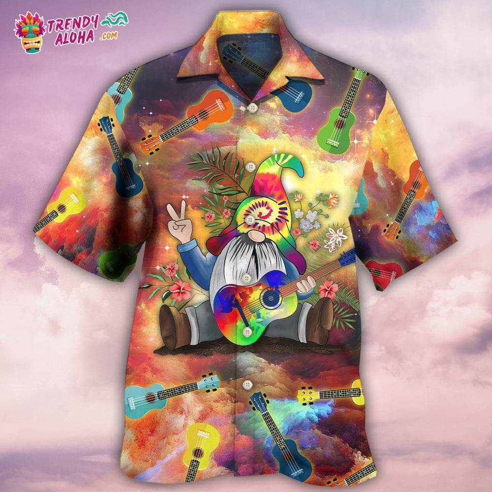 Hippie Ukulele Hippie Let It Be Hawaiian Shirt – Trendy Aloha