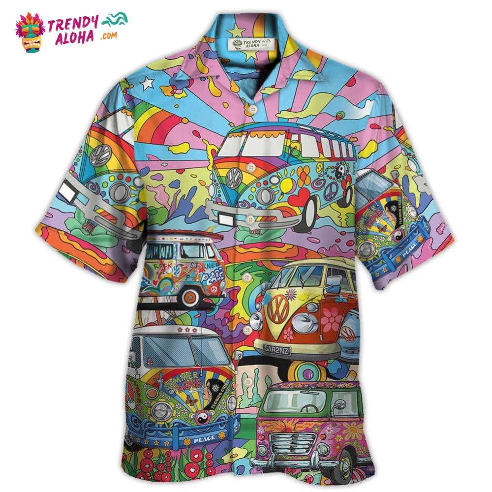 Hippie Van Colorful Art Peace Hawaiian Shirt – Trendy Aloha Hippie Van Colorful Art Peace Hawaiian Shirt – Trendy Aloha