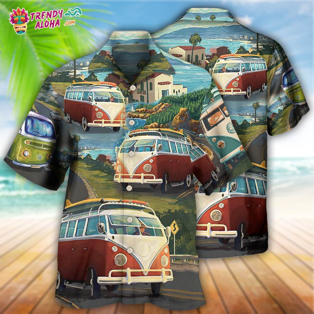 Hippie Van Life Style Love Beach Hawaiian Shirt – Trendy Aloha