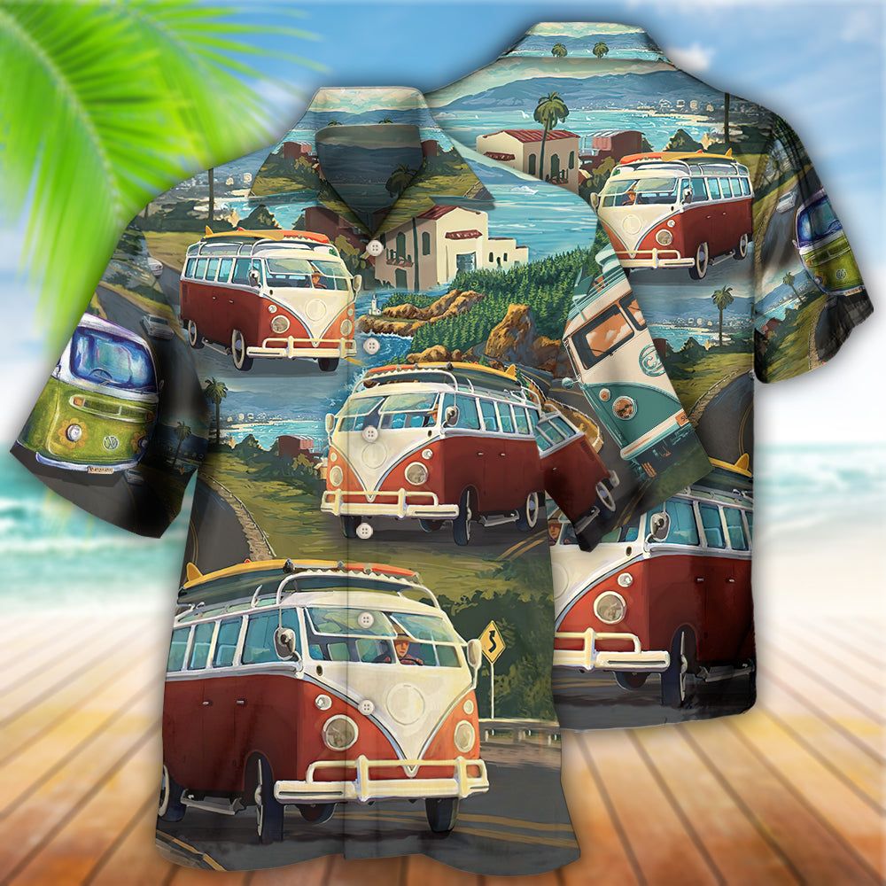 Hippie Van Life Style Love Beach Hawaiian Shirt