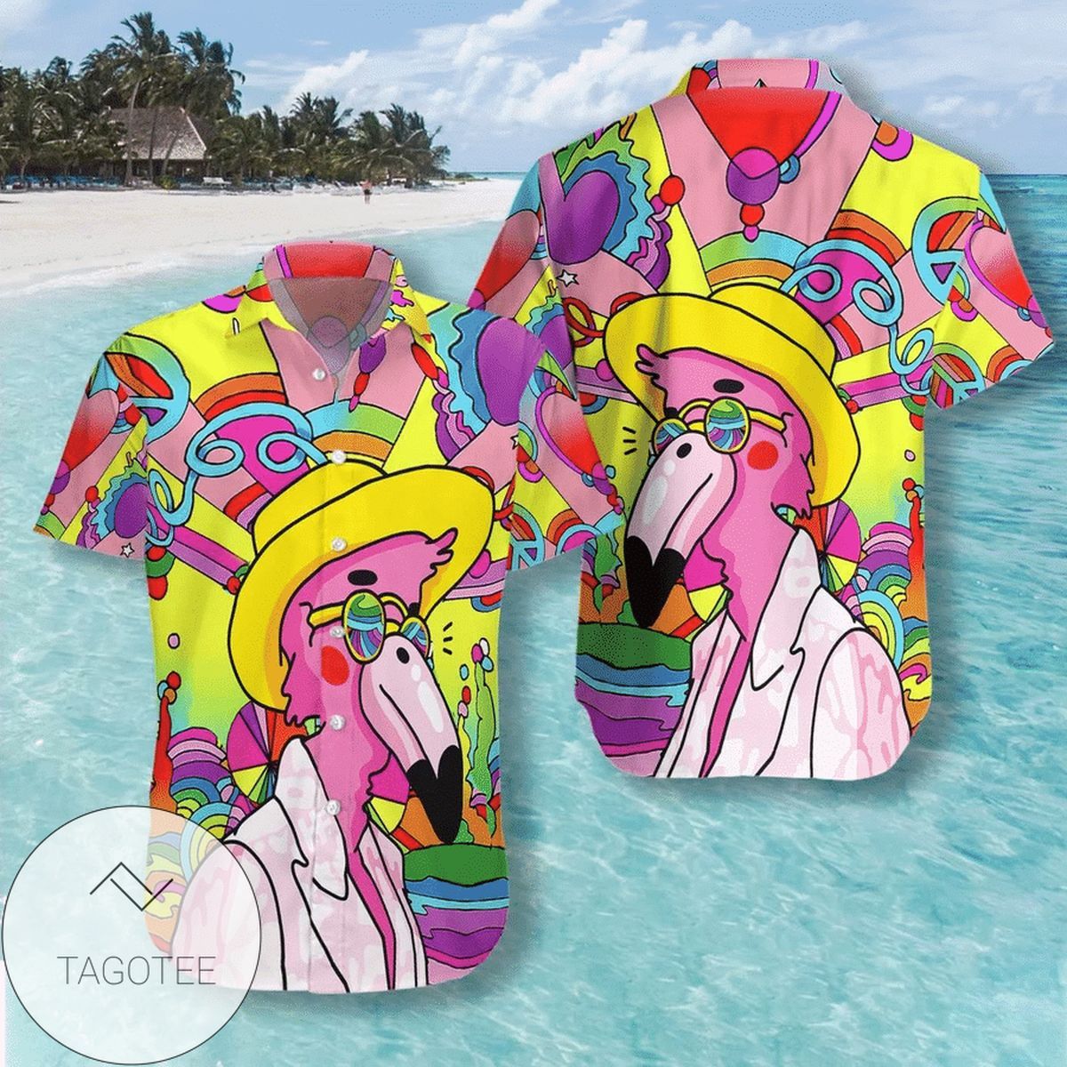 Hippie Vibes and Flamingo Grace Harmonize on Shirt