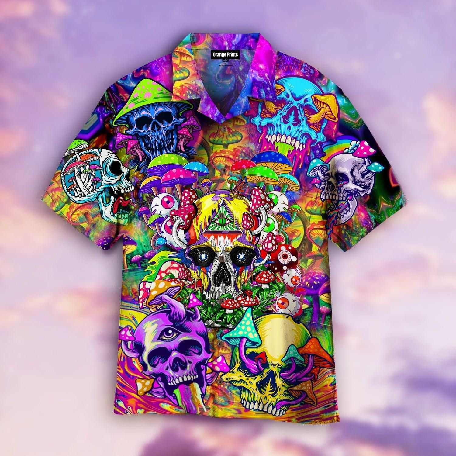 Hippie with a Skull Vibe Island Adventure Shirt