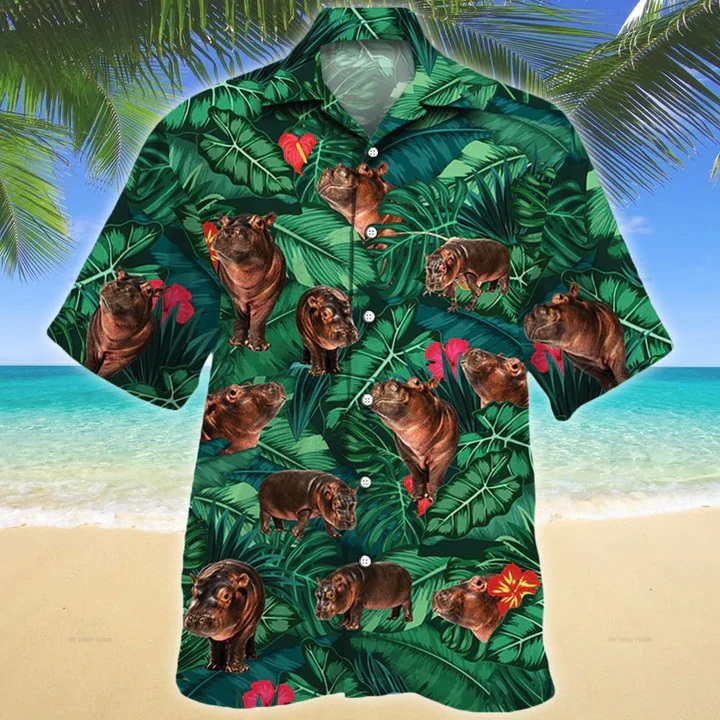 Hippo Lovers Gift Trendy Hawaiian Shirt, Animal Trendy Hawaiian Shirt Men, Women, Short Sleeve Hawaiian Aloha Shirt Hippo Lovers Gift Trendy Hawaiian Shirt, Animal Trendy Hawaiian Shirt Men, Women, Short Sleeve Hawaiian Aloha Shirt