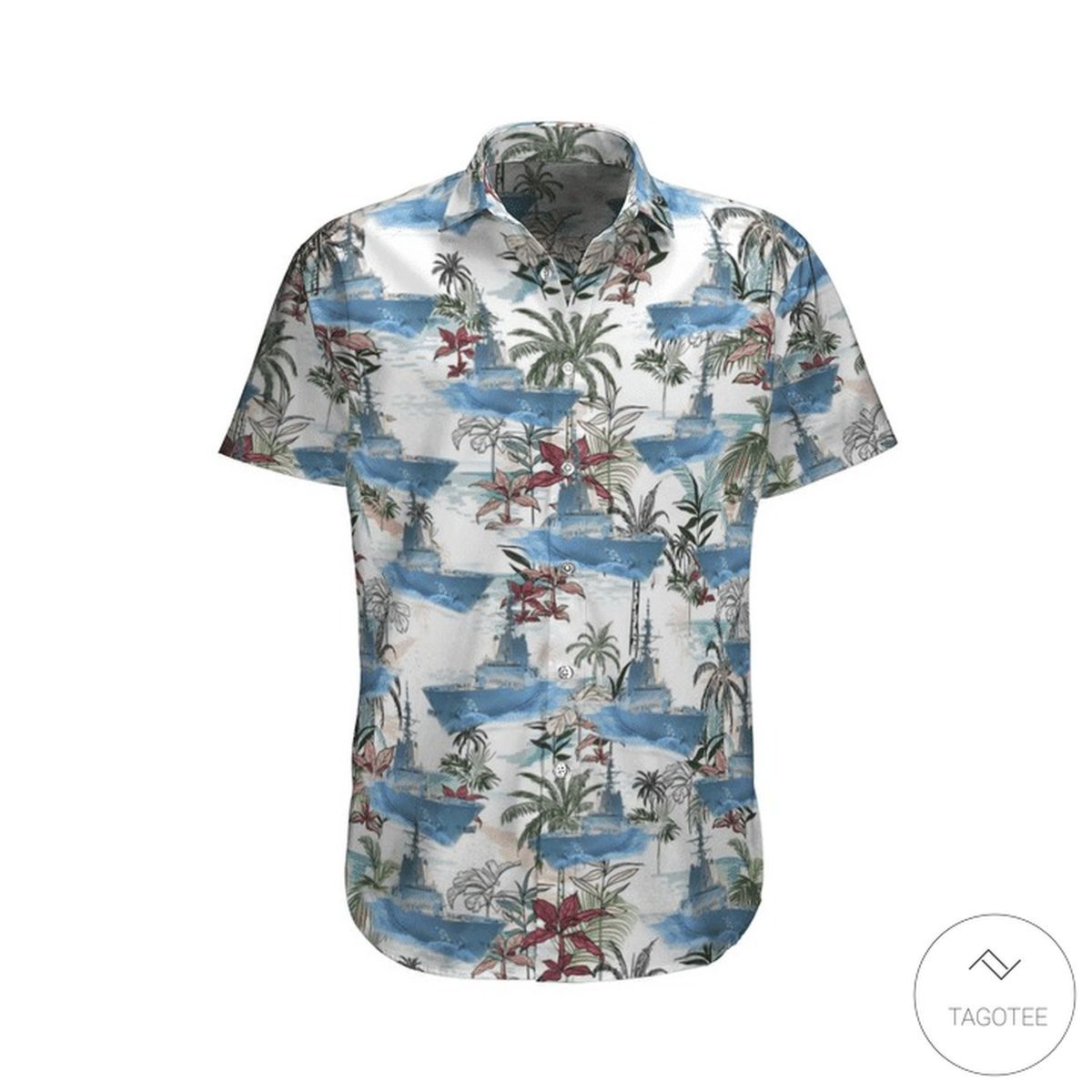 HMAS Hobart Sailing Bold in Royal Australian Navy Hawaiian Shirt