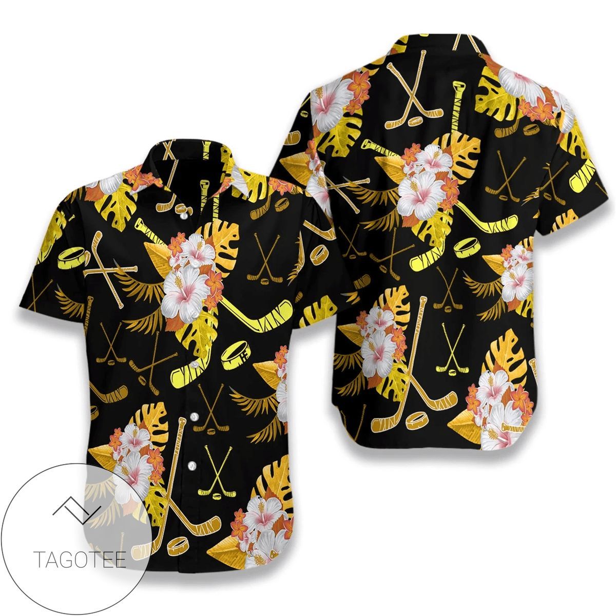 Hockey and a Tropical Puck Create a Sporty Hawaiian Shirt