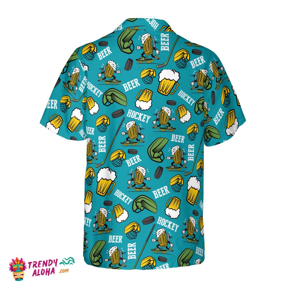 Hockey And Beer Hawaiian Shirt