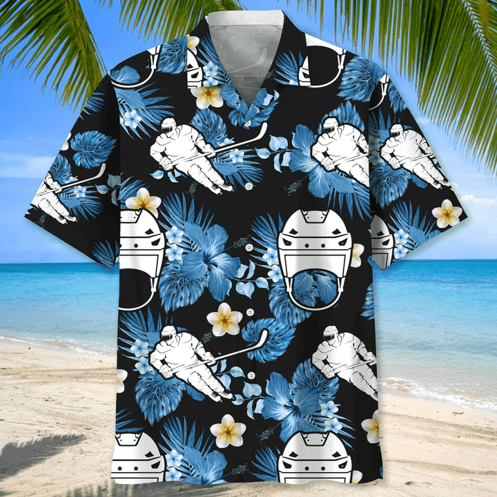 Hockey Enthusiast: Stylish Trendy Hawaiian Shirt for Dynamic Hockey Fans Hockey Enthusiast: Stylish Trendy Hawaiian Shirt for Dynamic Hockey Fans