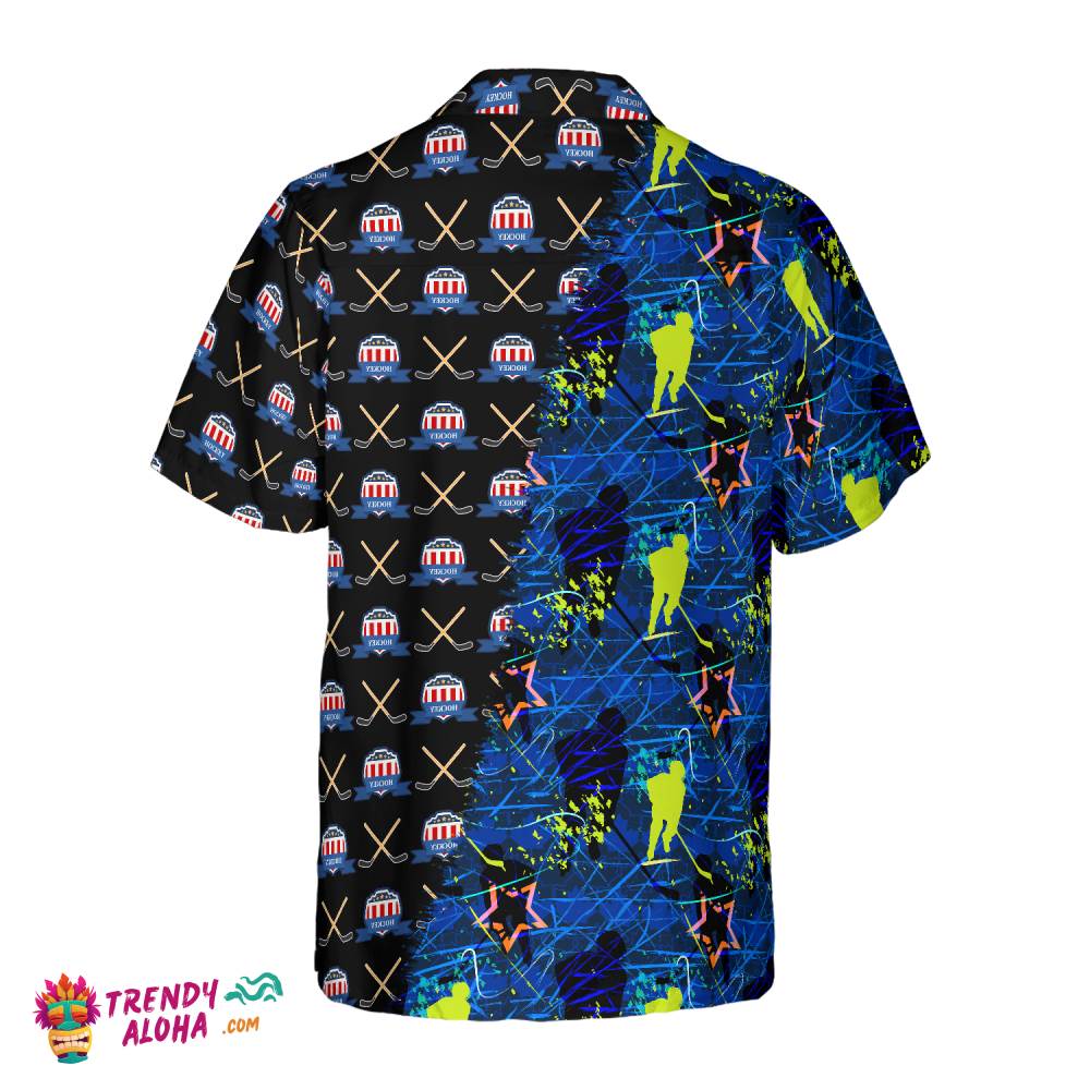 Hockey Sticks Pattern Custom Hawaiian Shirt