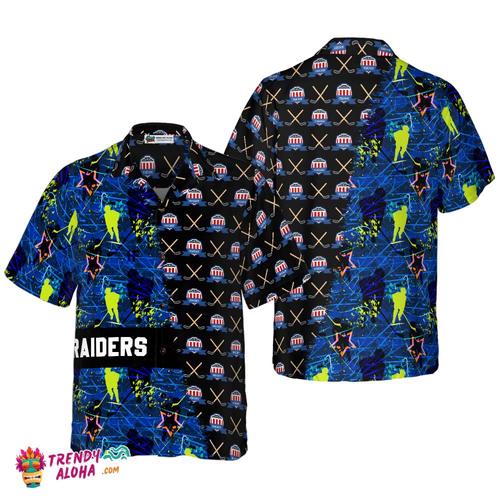 Hockey Sticks Pattern Custom Hawaiian Shirt Hockey Sticks Pattern Custom Hawaiian Shirt