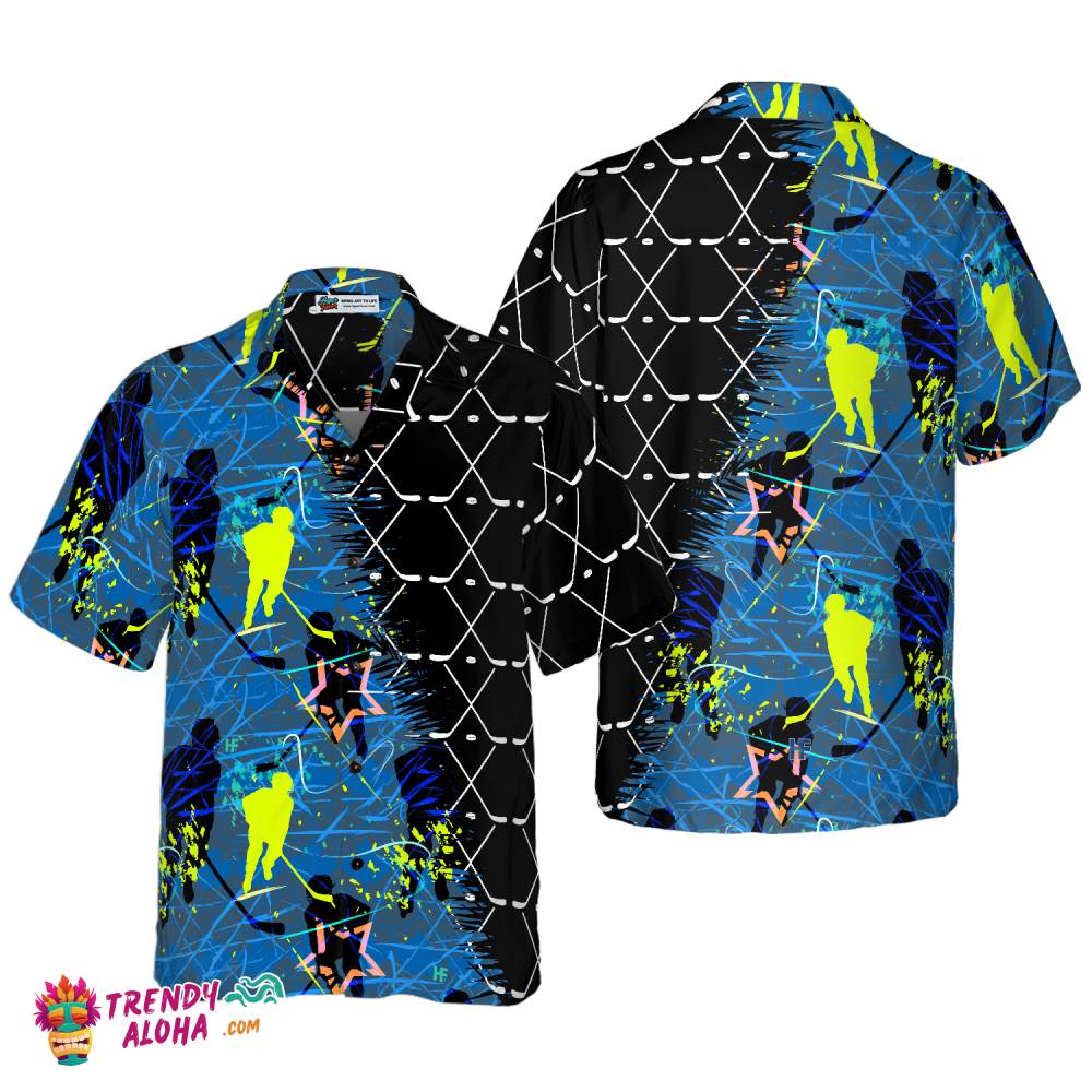Hockey Sticks Pattern V1 Hawaiian Shirt Hockey Sticks Pattern V1 Hawaiian Shirt