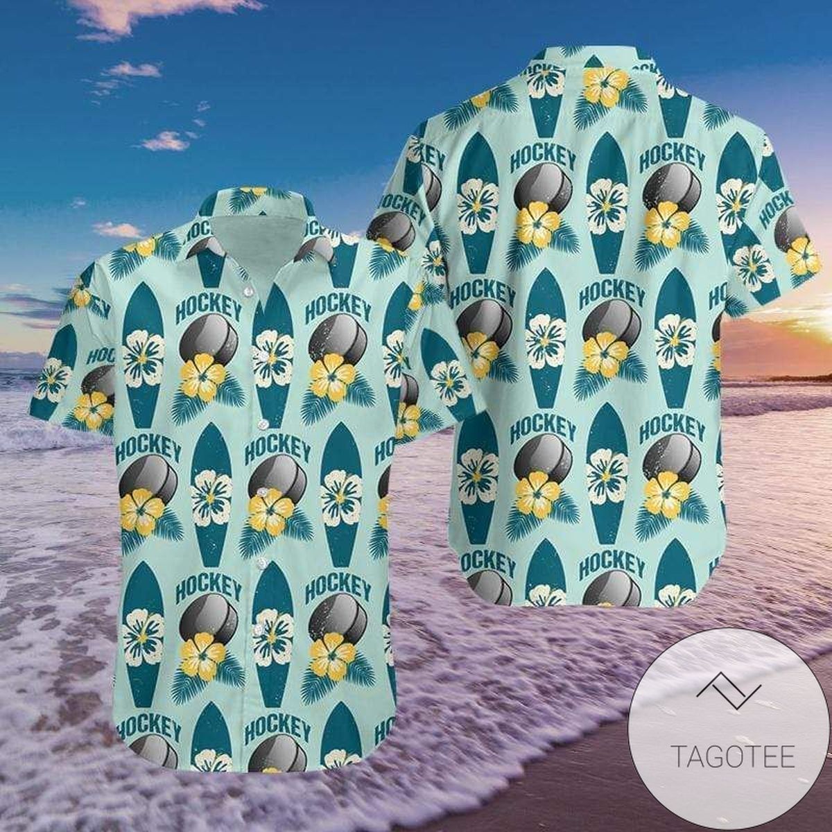 Hockey Surfing Summer Hibiscus Hawaiian Shirts Fantastic 99