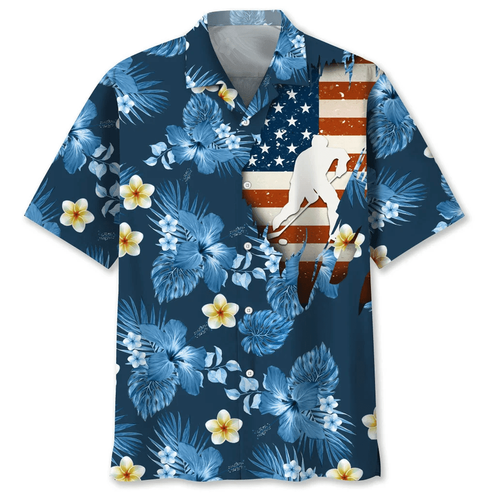 Hockey Usa Tropical Trendy Hawaiian Shirt