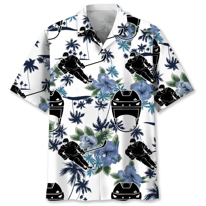 Hockey White Nature Trendy Hawaiian Shirt