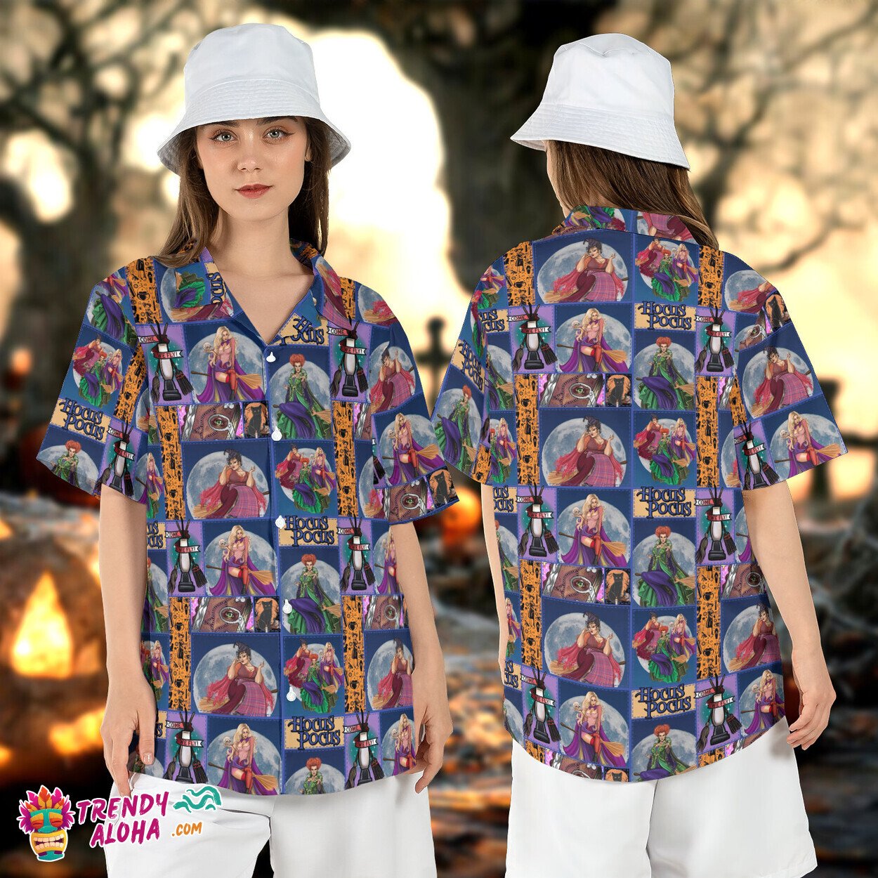 Hocus Pocus Sanderson Sisters Witches Halloween Aloha Top