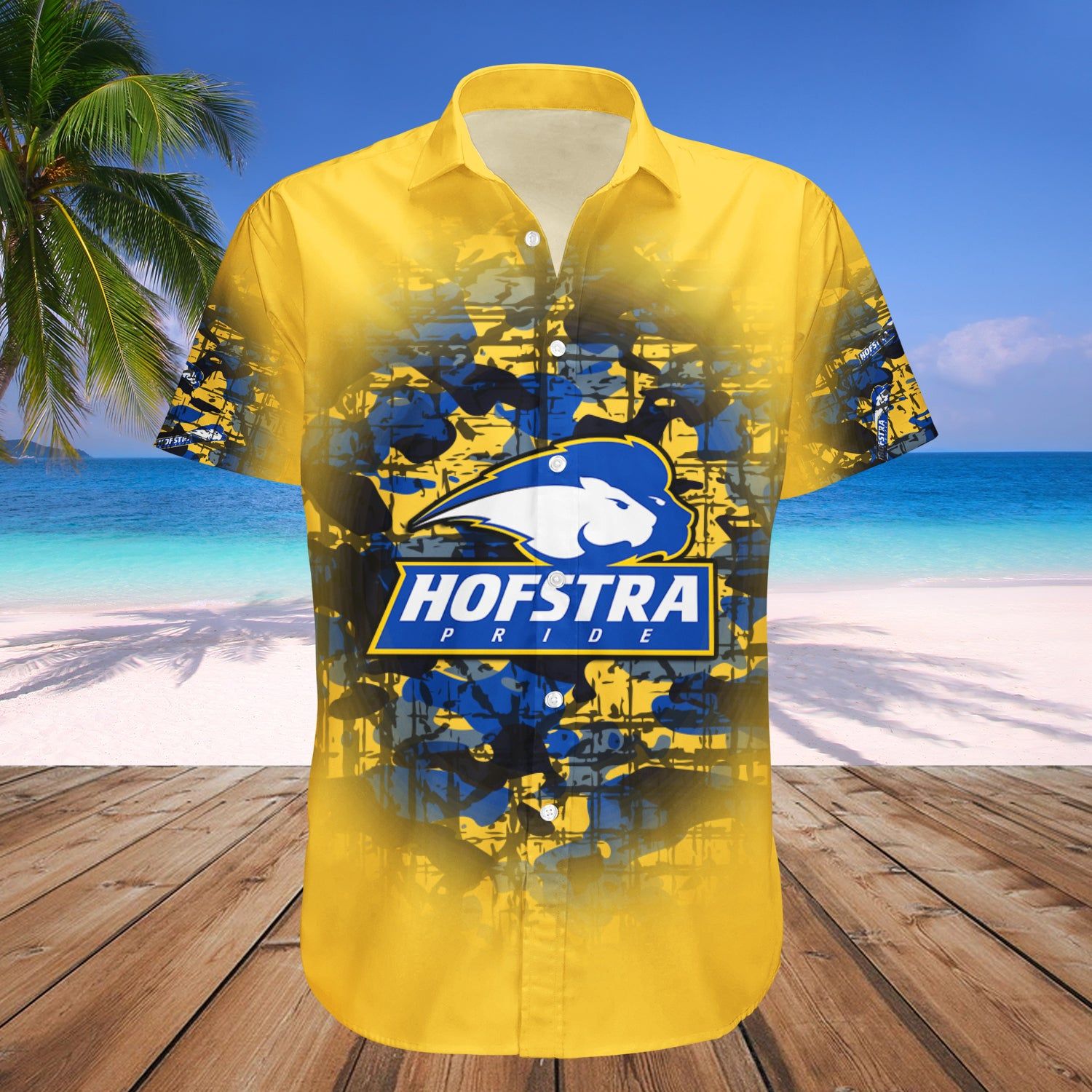 Hofstra Pride Hawaii Shirt Camouflage Vintage – NCAA