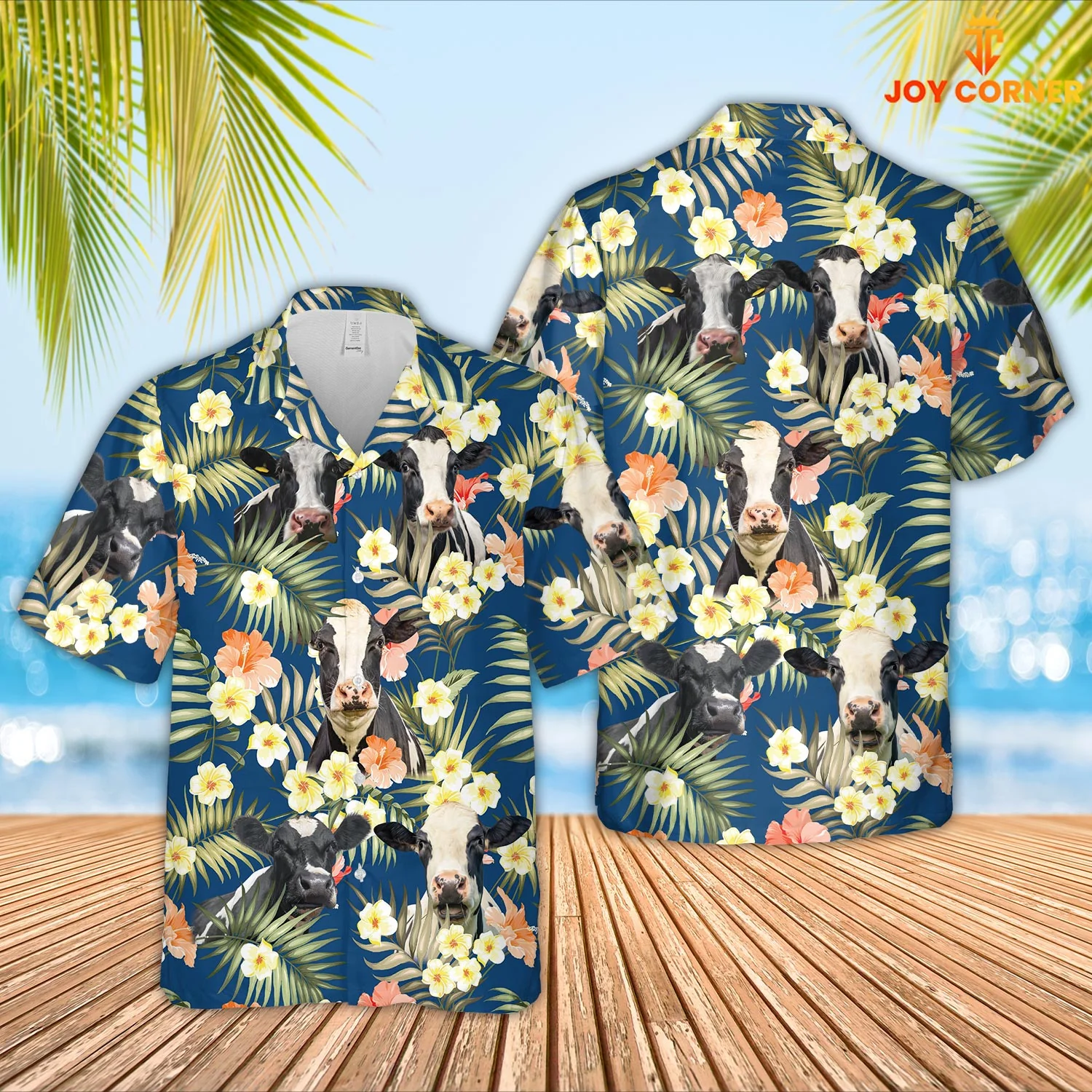 Holstein Floral 3D Hawaiian Shirt Perfect For Summertime Vibes