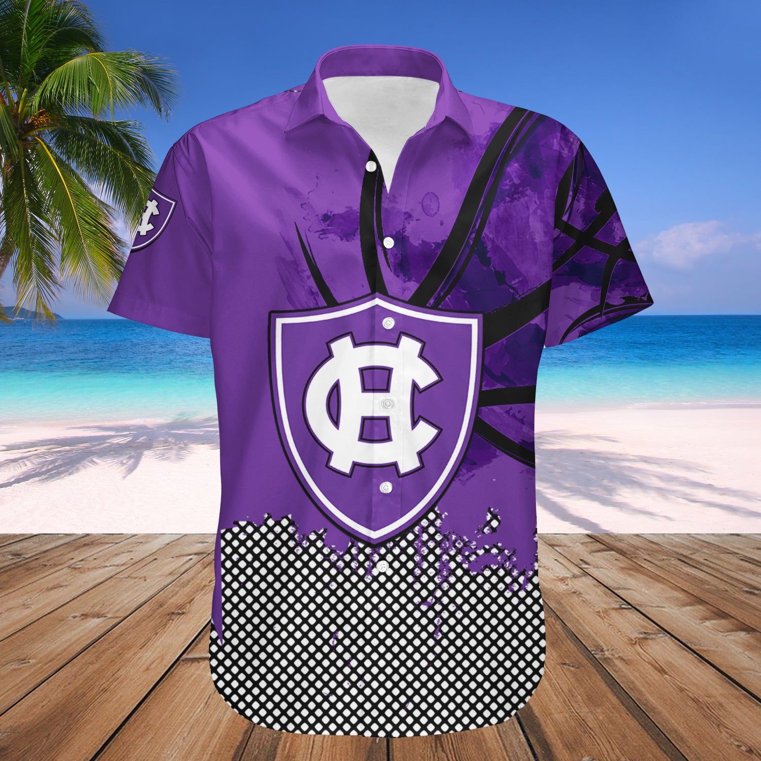 Holy Cross Crusaders Hawaii Shirt Basketball Net Grunge Pattern – NCAA