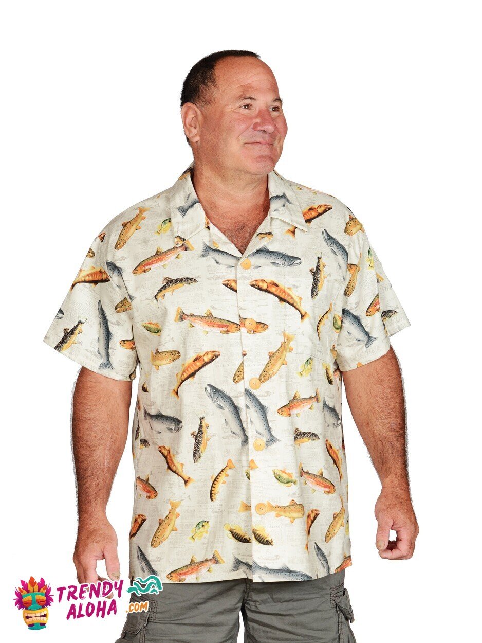 Holy Mackerel Fish Themed Hawaiian Shirt for Ocean Enthusiasts