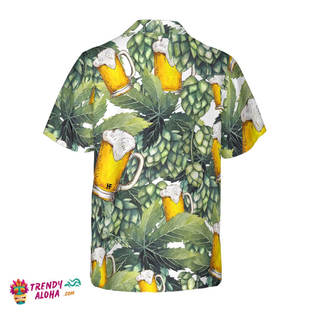 Hops And Craft Beer Hawaiian Shirt Hawaiian Shirt