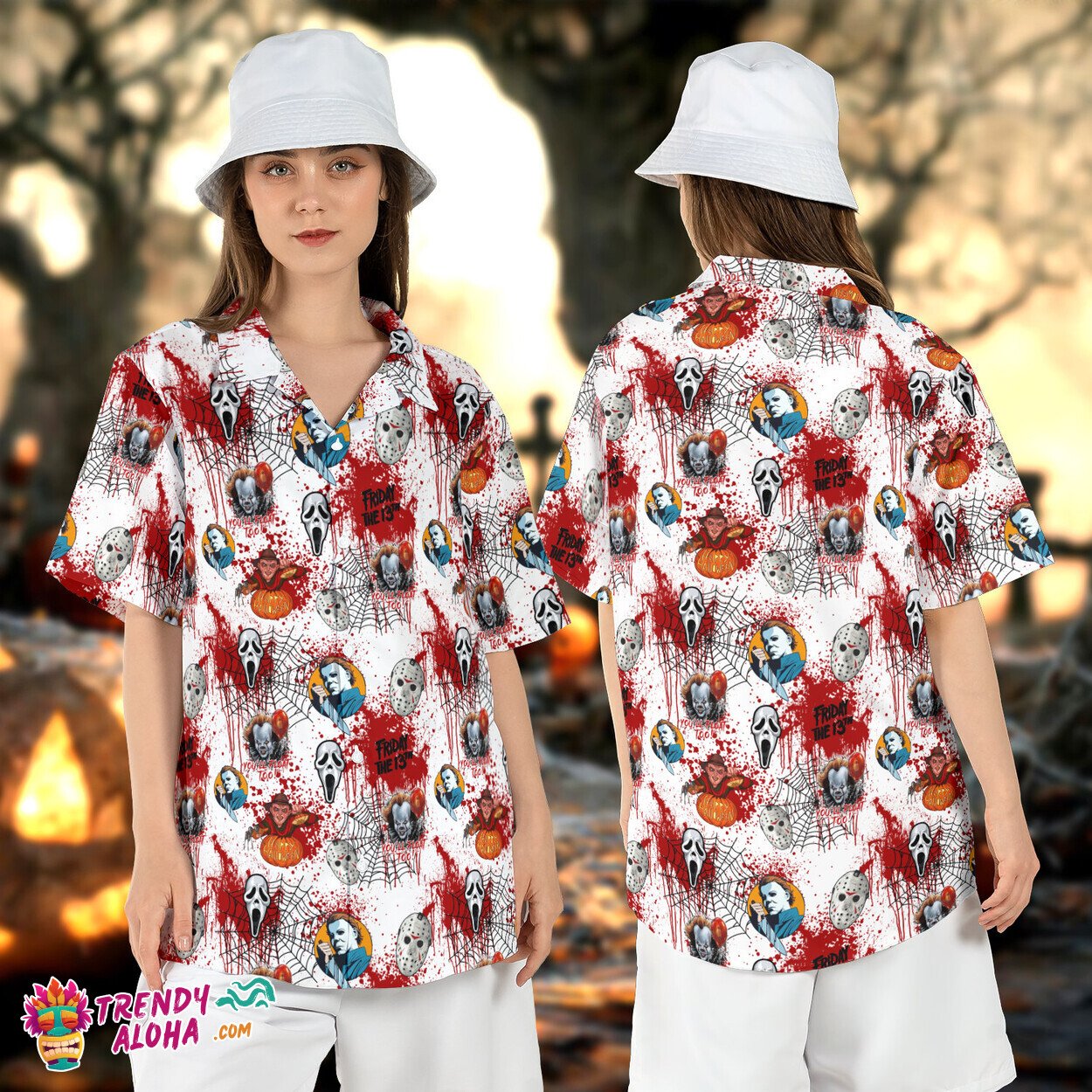 Horror Characters Bloody Halloween Pennywise Freddy Ghostface