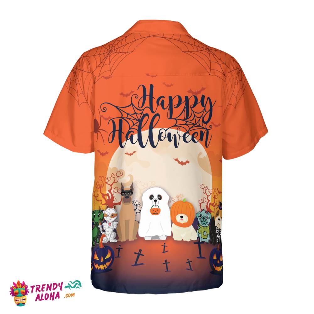 Horror Characters Dogs Halloween Hawaiian Shirt, Unique Halloween Shirt For Men And Women