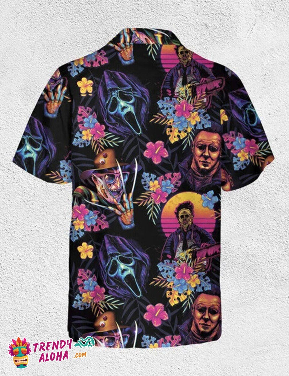 Horror Movie Fanatics Retro Summer Hawaiian Shirt Unisex Collectible