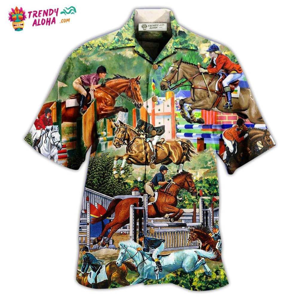 Horse And Human Funny Hawaiian Shirt – Trendy Aloha Horse And Human Funny Hawaiian Shirt – Trendy Aloha