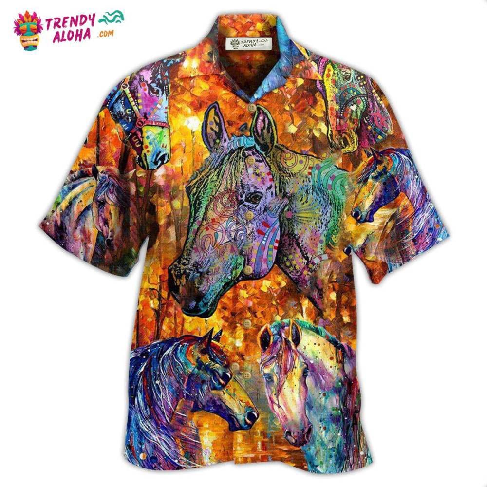 Horse Better With A Horse Color Painting Hawaiian Shirt – Trendy Aloha