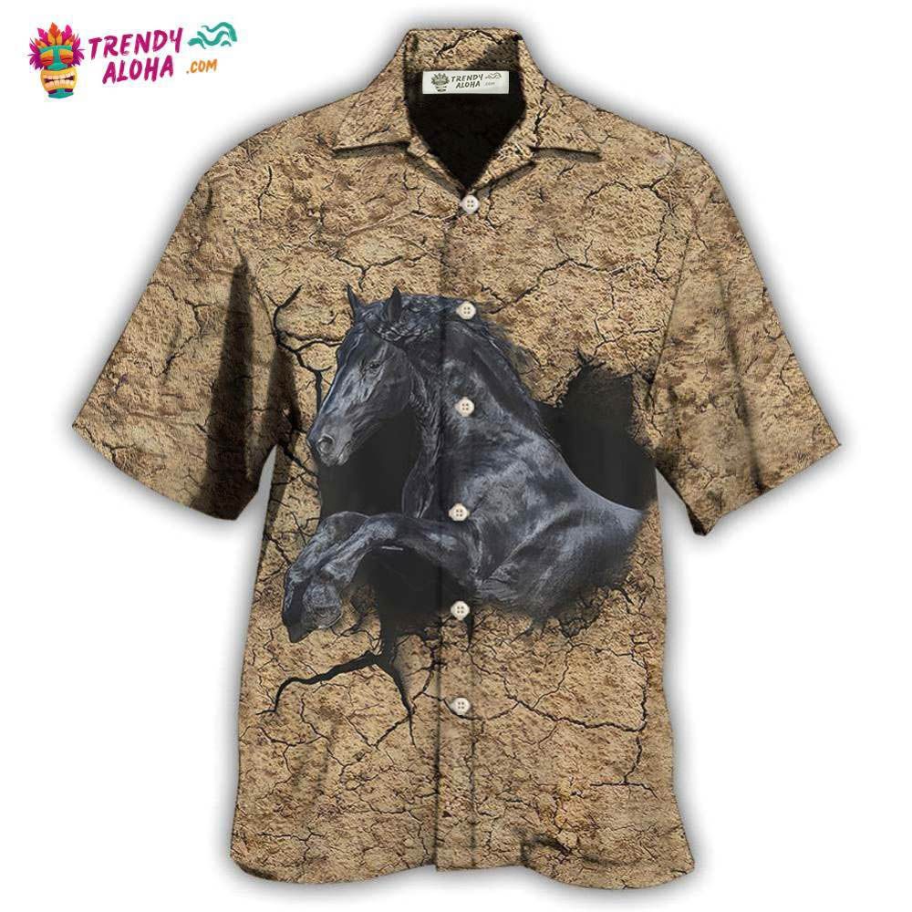 Horse Black Darkness Hawaiian Shirt – Trendy Aloha