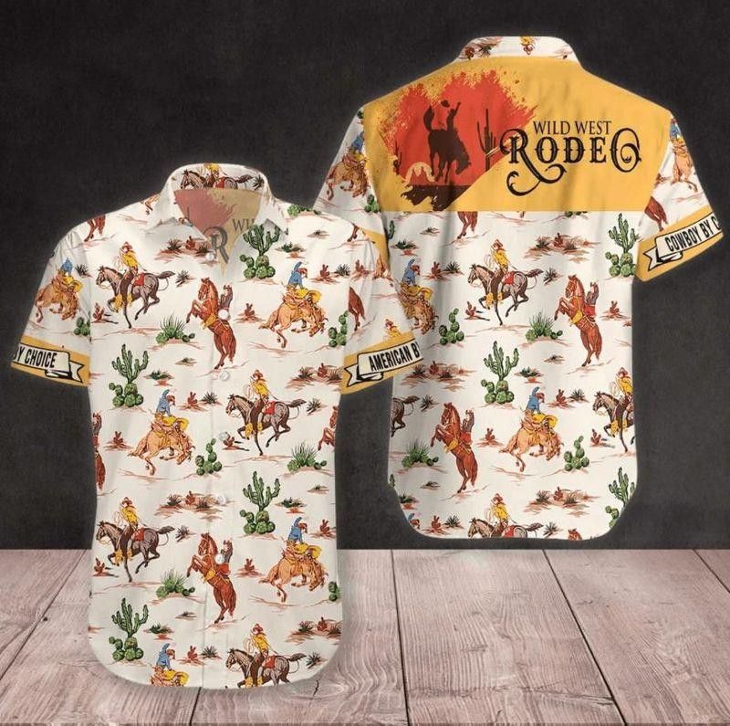 Horse Cowboy Wild West Rodeo Trendy Hawaiian Shirt