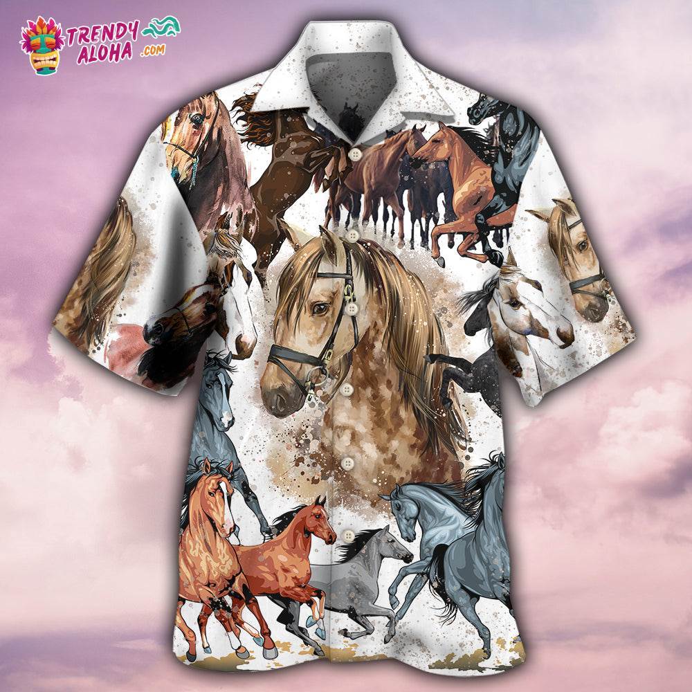 Horse Fantasy Horse Painting Style Hawaiian Shirt – Trendy Aloha