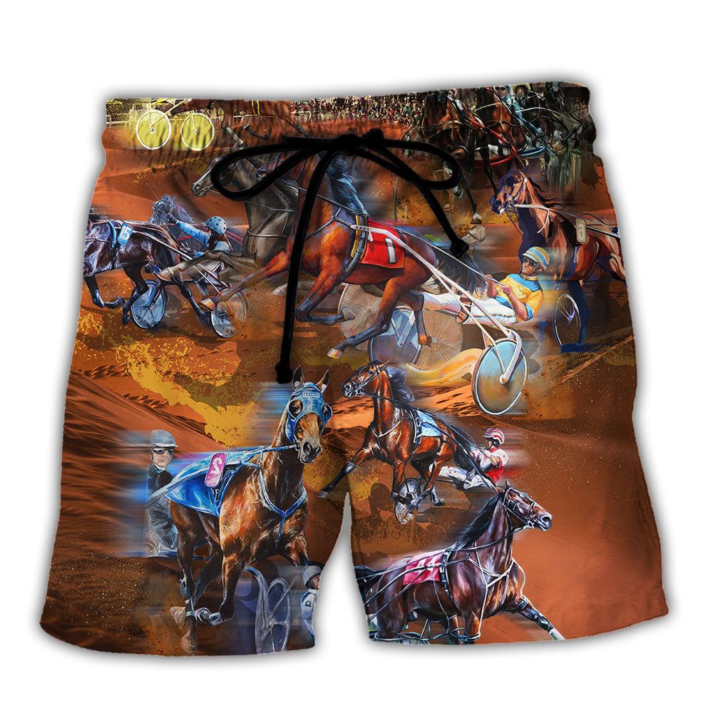Horse Harness Racing Life Is Better At The Races Trendy Aloha Hawaiian Beach Shorts Horse Harness Racing Life Is Better At The Races Trendy Aloha Hawaiian Beach Shorts