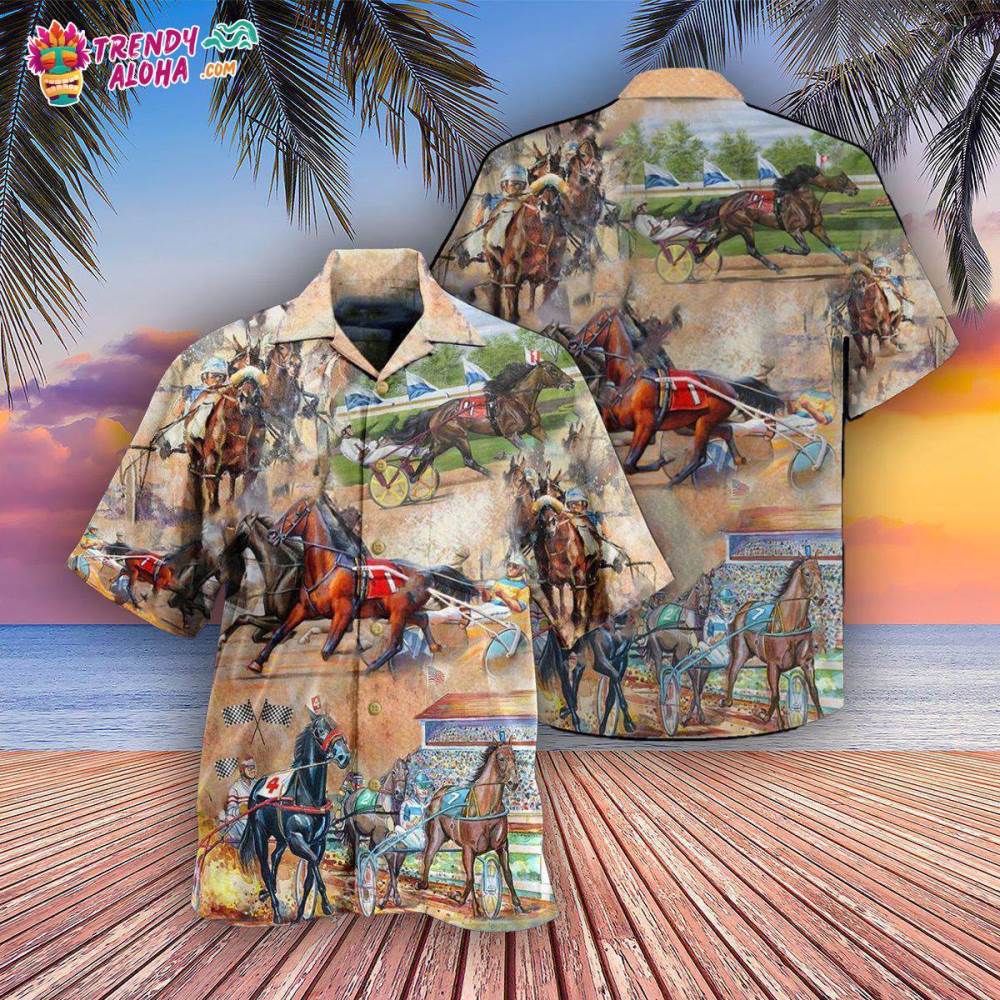 Horse Harness Racing On With Passion Hawaiian Shirt – Trendy Aloha